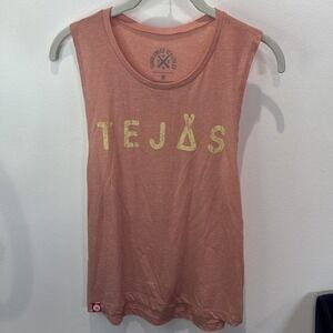 Tumbleweed Texstyles Tank Top Women's Size M Pink Gold "Tejas"‎